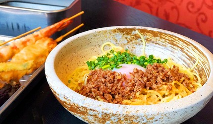 「魚と串揚げ 串かっちゃん」麻辣擔擔麵
