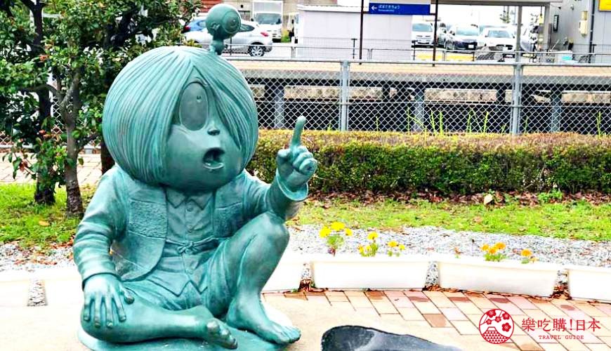 日本山阴地区岛根线鸟取县自由行推荐景点「水木茂纪念馆」的妖怪铜像